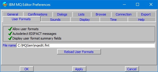 MQEdit Load Format